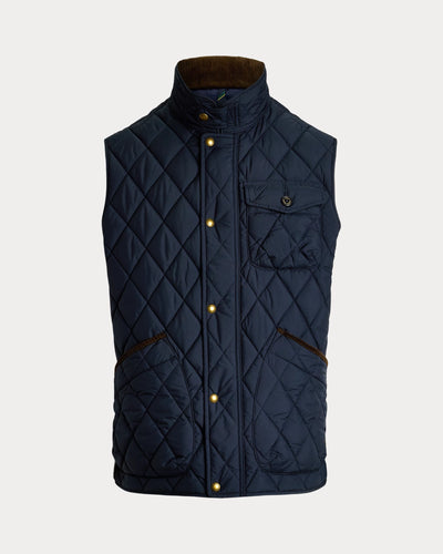 Ralph Lauren The Beaton Quilted Utility Gilet | College Navy