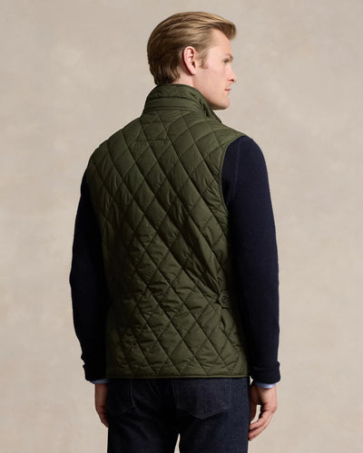 Ralph Lauren The Beaton Quilted Utility Gilet | Company Olive