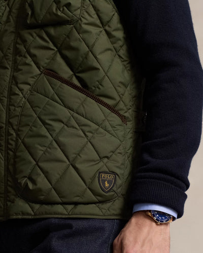 Ralph Lauren The Beaton Quilted Utility Gilet | Company Olive