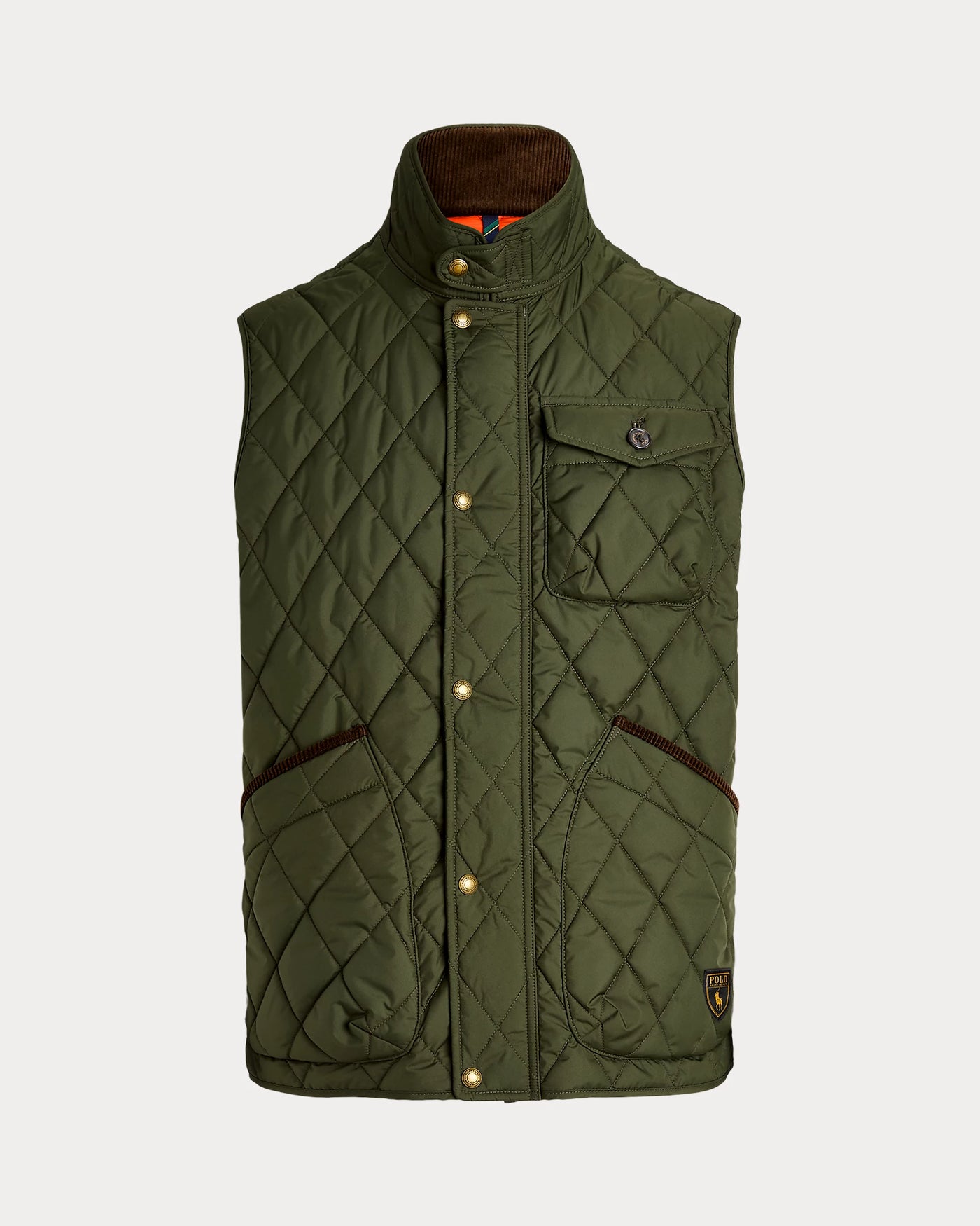 Ralph Lauren The Beaton Quilted Utility Gilet | Company Olive