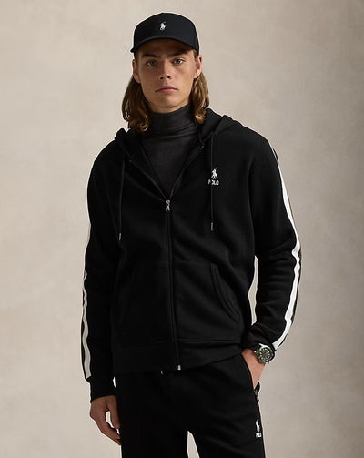 Ralph Lauren Double-Knit Full-Zip Hoodie | Black