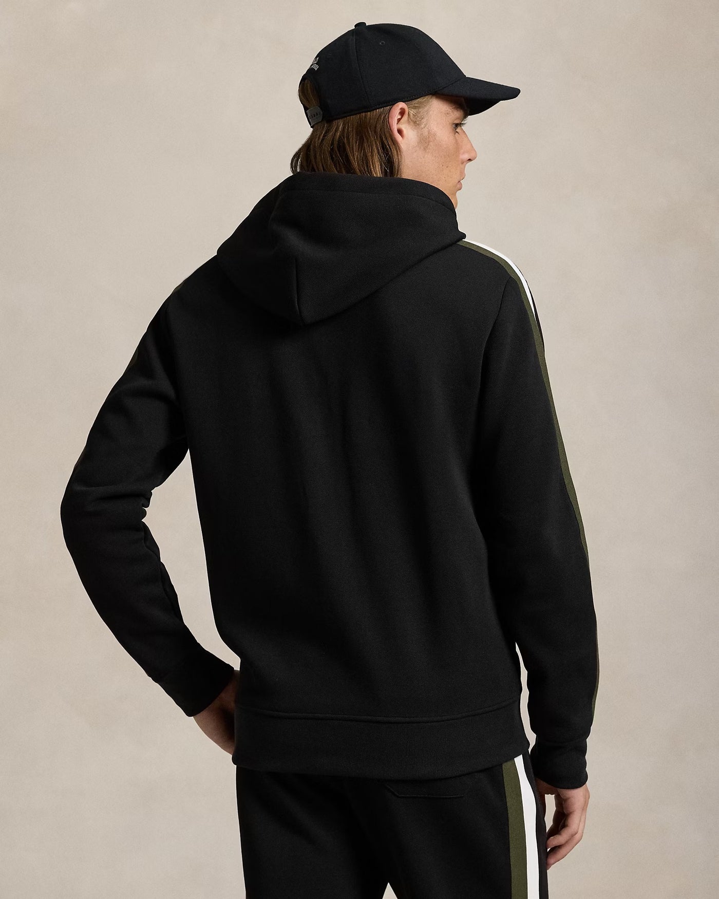 Ralph Lauren Double-Knit Full-Zip Hoodie | Black