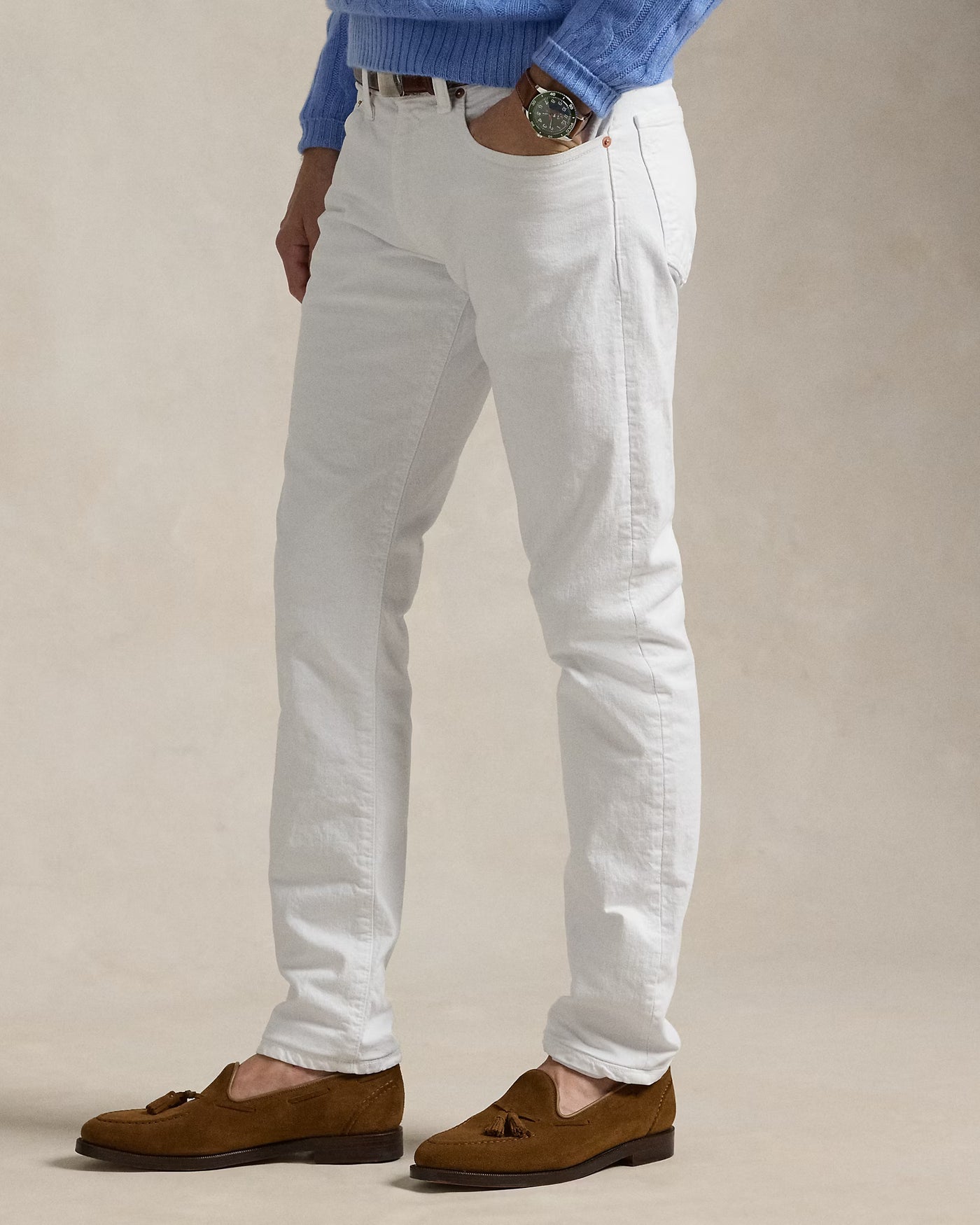 Ralph Lauren Sullivan Slim Polo Pony Stretch Jean | White