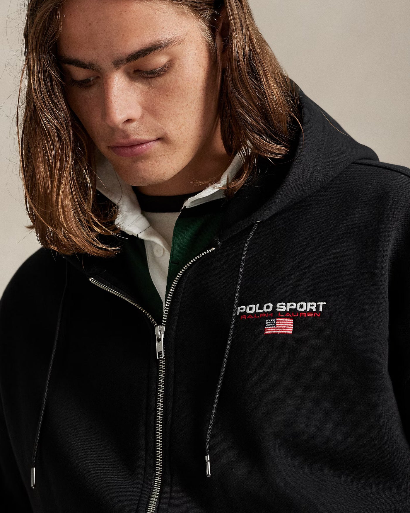 Ralph Lauren Relaxed Fit Polo Hoodie | Black