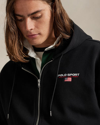 Ralph Lauren Relaxed Fit Polo Hoodie | Black