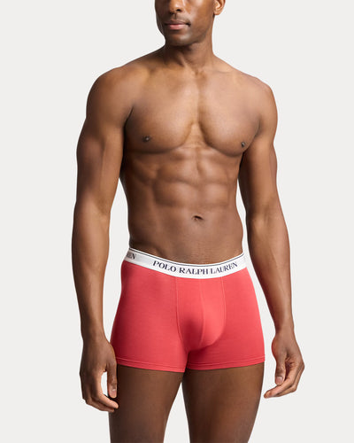 Ralph Lauren Classic Stretch Cotton Trunk 3-Pack | Navy/Red/White