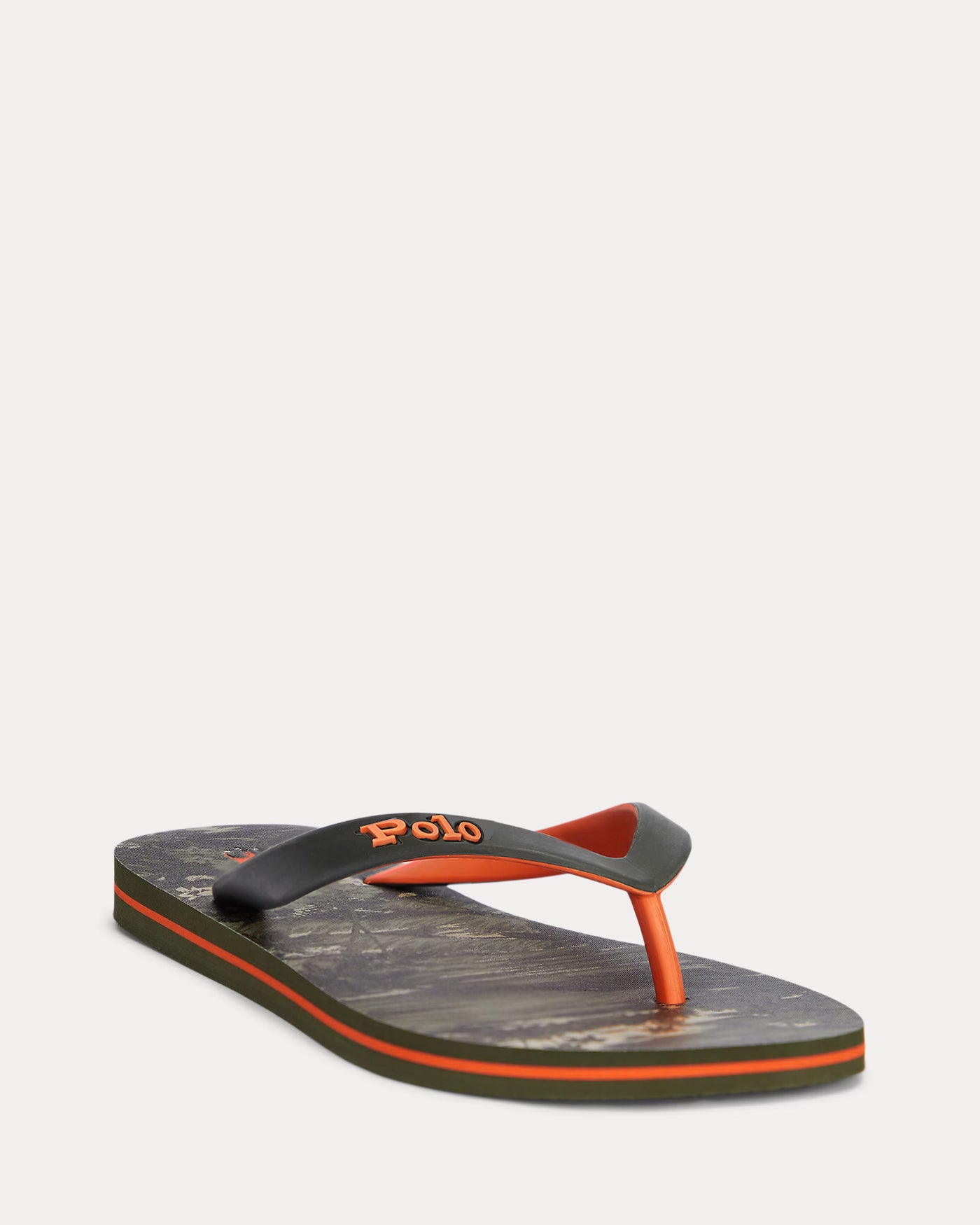 Ralph Lauren Men's Bolt Print Flip-Flop | Orange Scenic