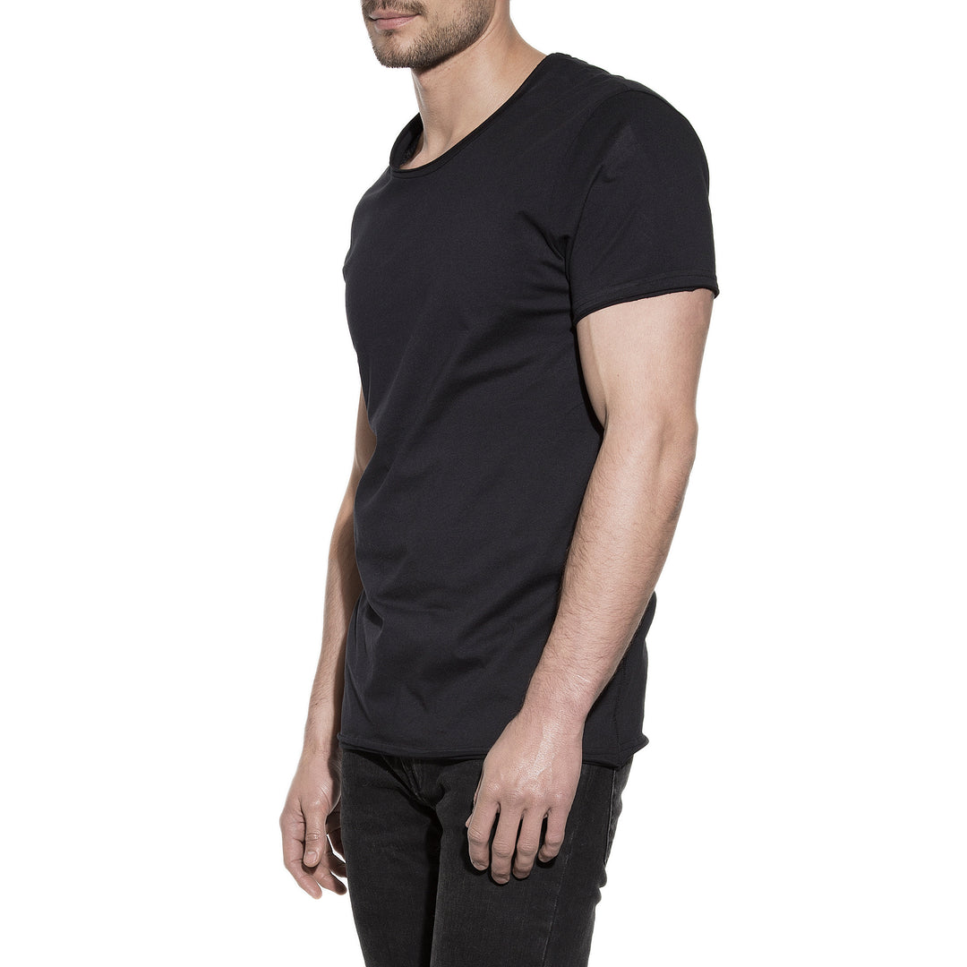 Bread & Boxers Relaxed Men's Underwear Crew-Neck | BLACK