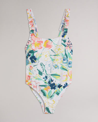 Ted Baker Gulnur Printed Swimsuit | White
