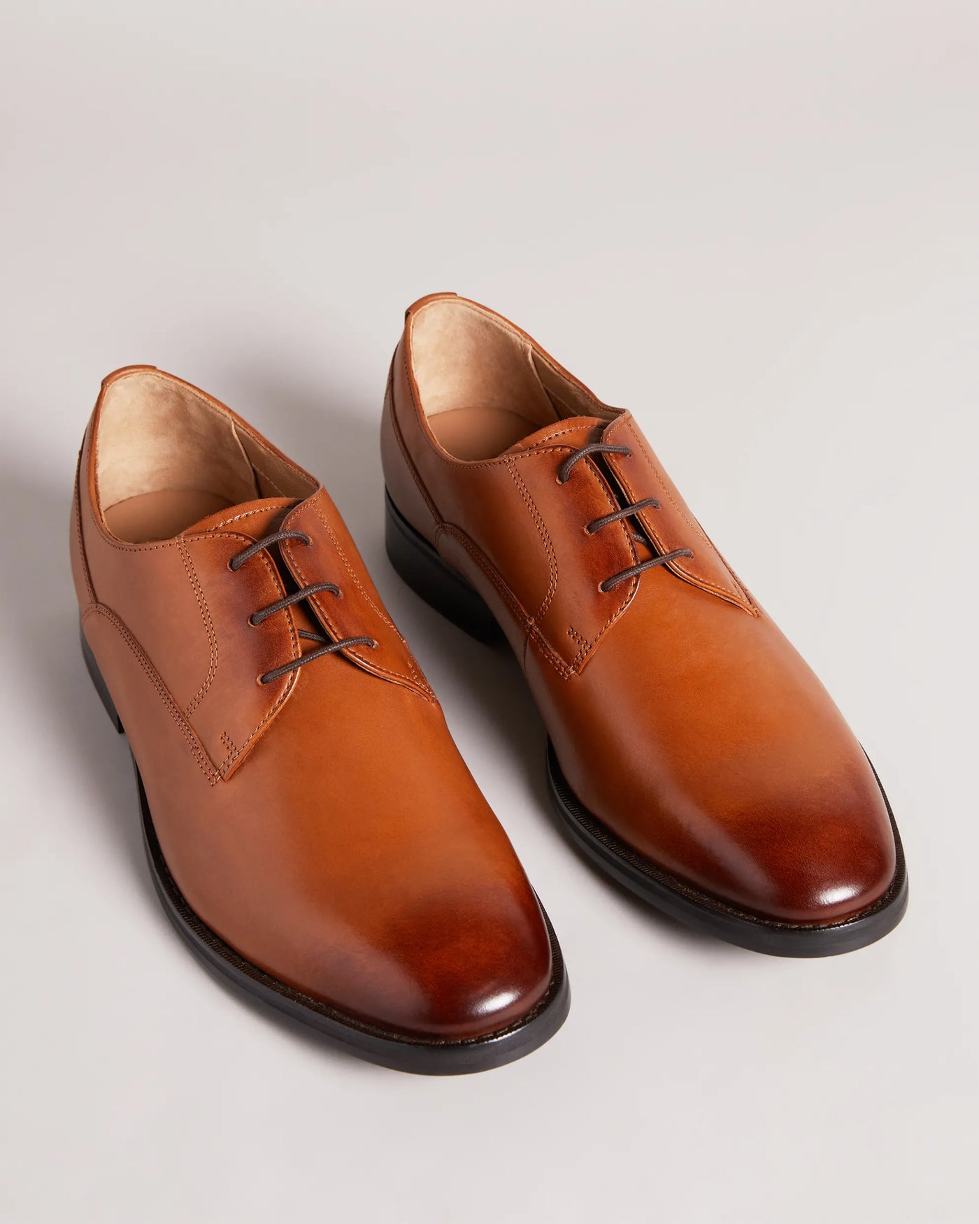 Ted Baker Kampten Formal Leather Derby Shoes | Tan
