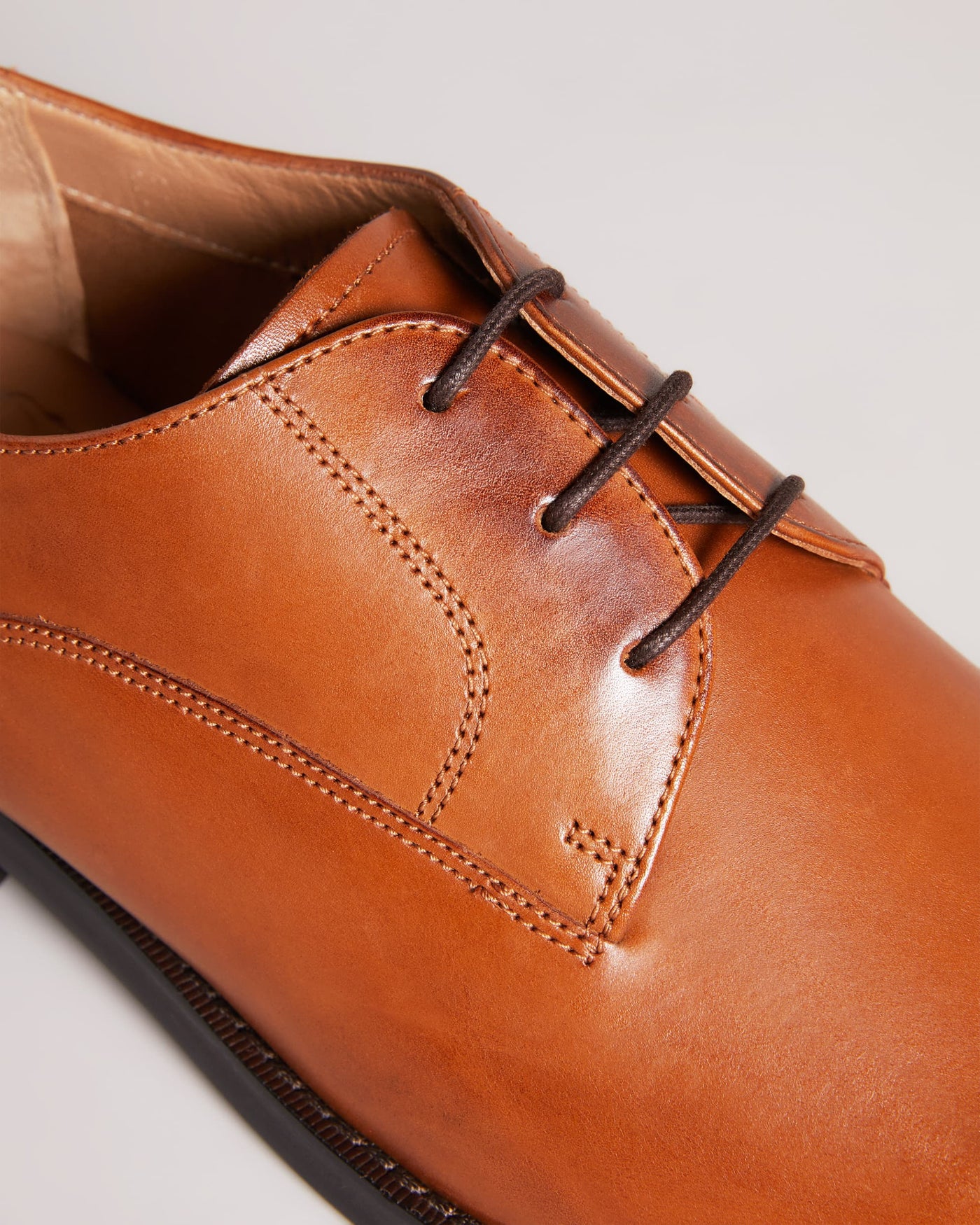 Ted Baker Kampten Formal Leather Derby Shoes | Tan