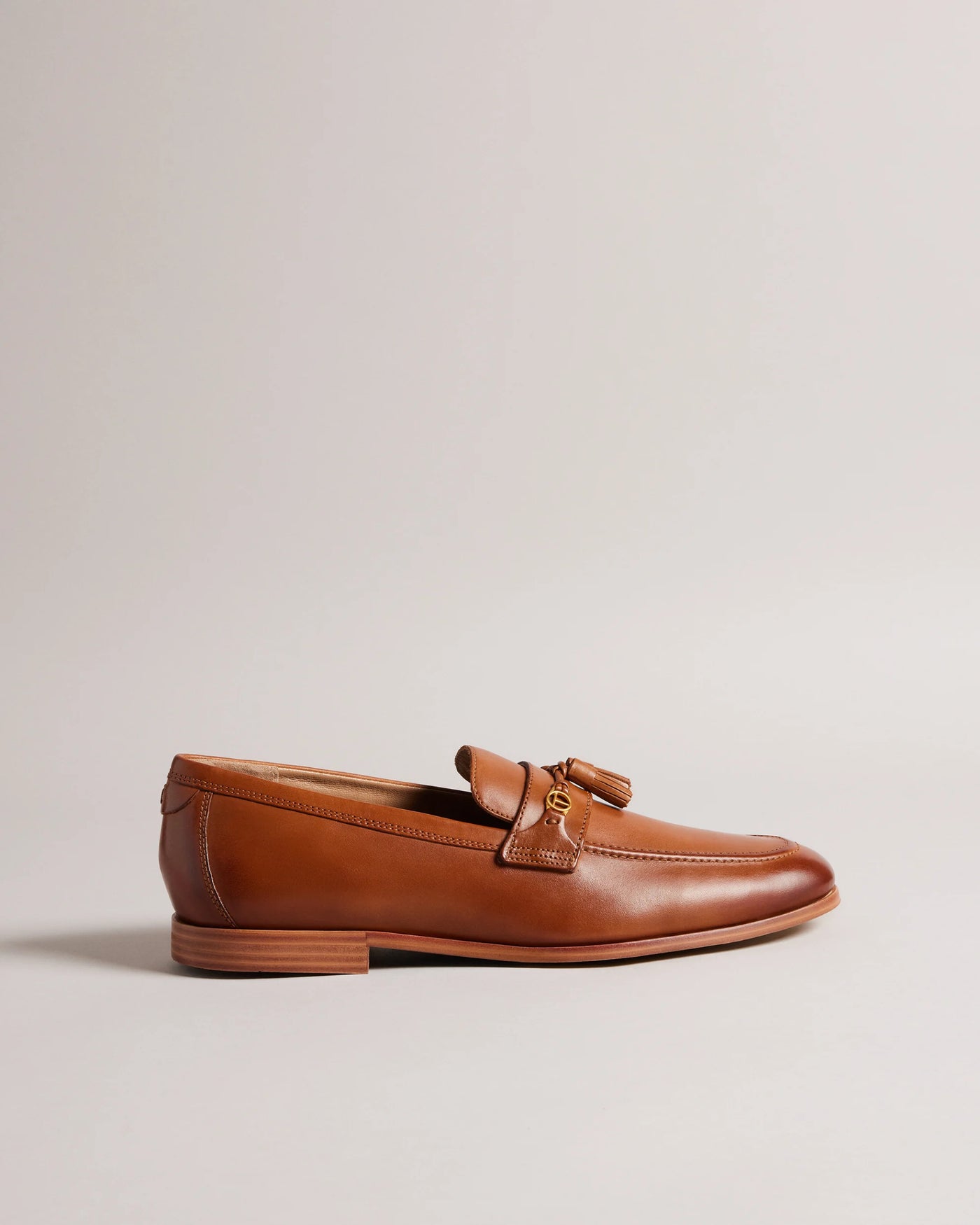 Ted Baker Ainsly Leather Loafers With Branded Hardware | Tan