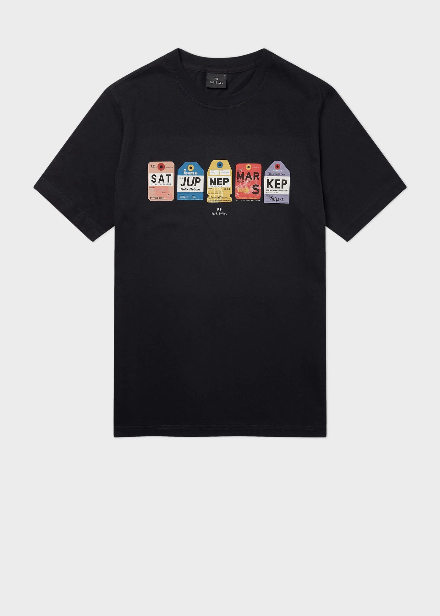 Paul Smith 'Luggage Tags' Cotton T-Shirt | Black
