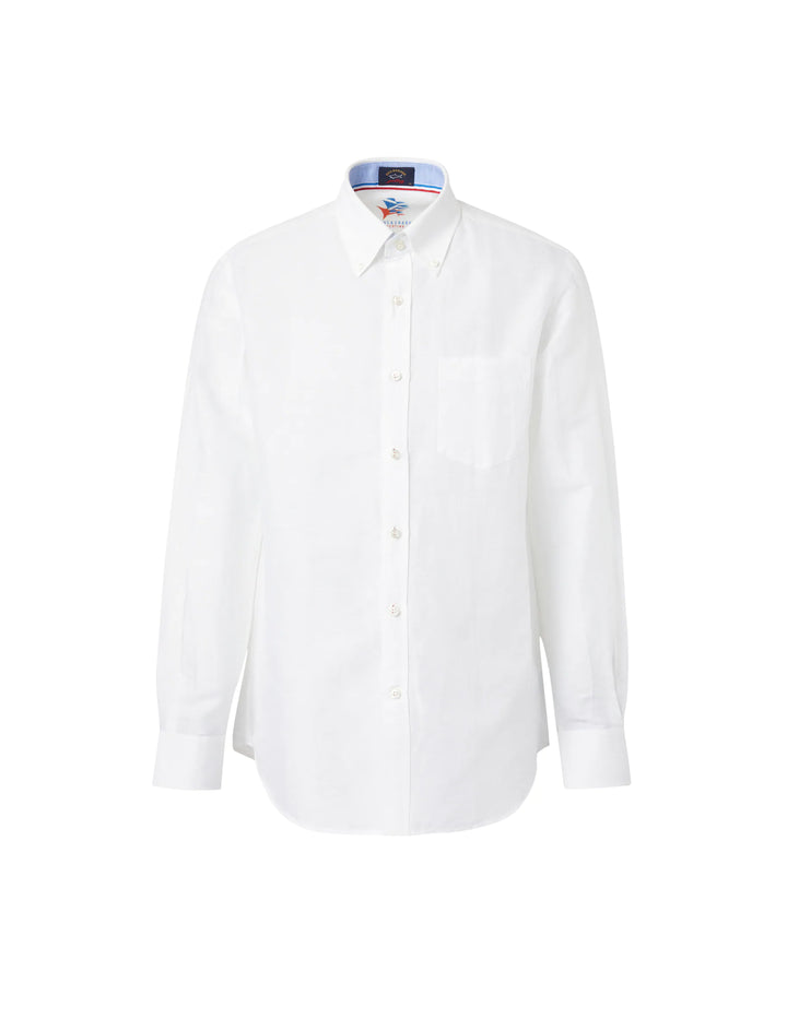 Paul & Shark Linen Cotton Shirt | White