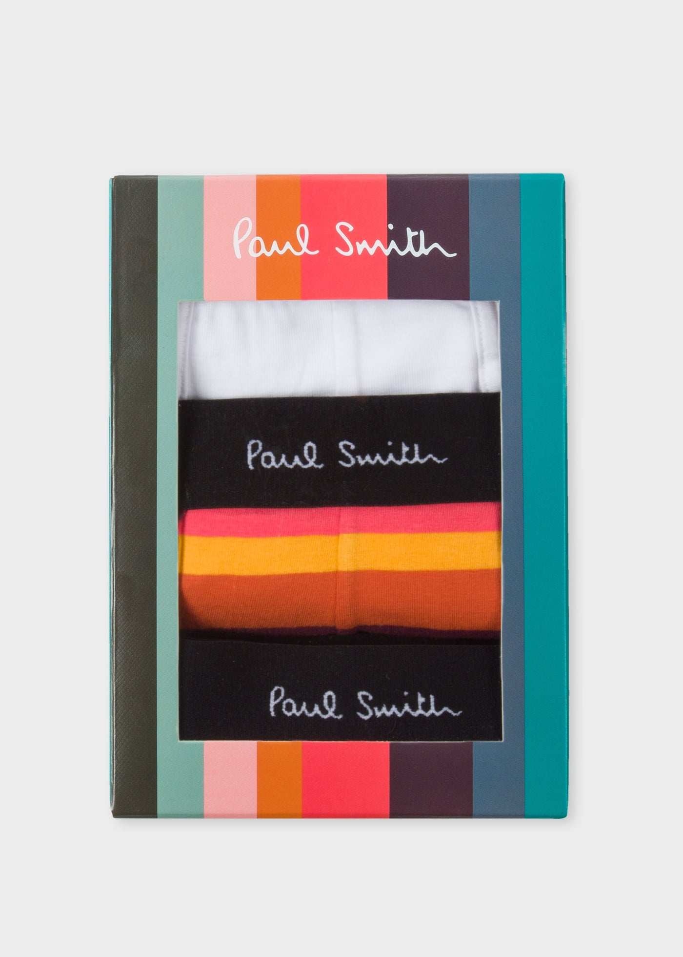 Paul Smith Mixed Stripe Boxer Briefs Three Pack | Black / White / Multi