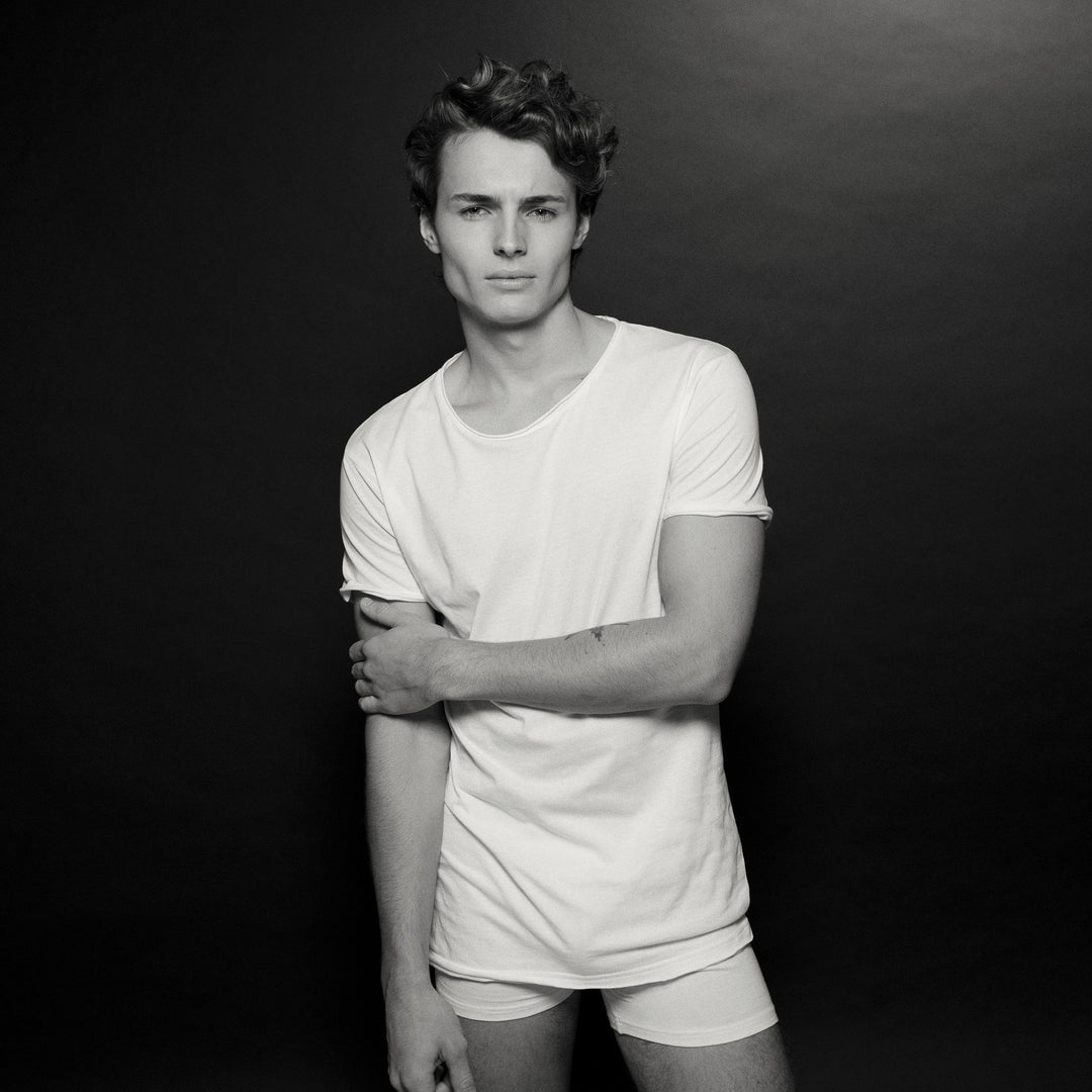 Bread & Boxers Men's Underwear Bread & Boxers Men's Underwear Crew-Neck Relaxed | WHITE
