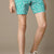 Burberry Men's Short Burberry Shorts Chino Ditzy Floral Print | CYAN GREEN