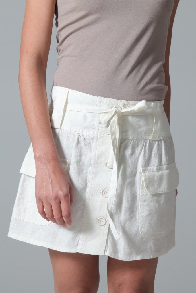 Burberry Women's Skirt Burberry Skirt Linen | WHITE
