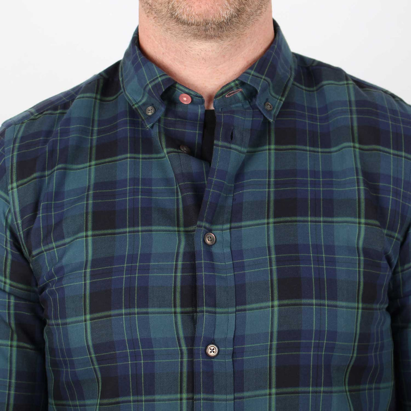 Paul Smith Shirt Checked Tailored Fit | Green / Blue
