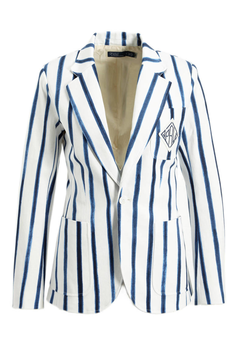 Ralph Lauren Striped Blazer | Navy/Cream