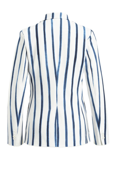 Ralph Lauren Striped Blazer | Navy/Cream