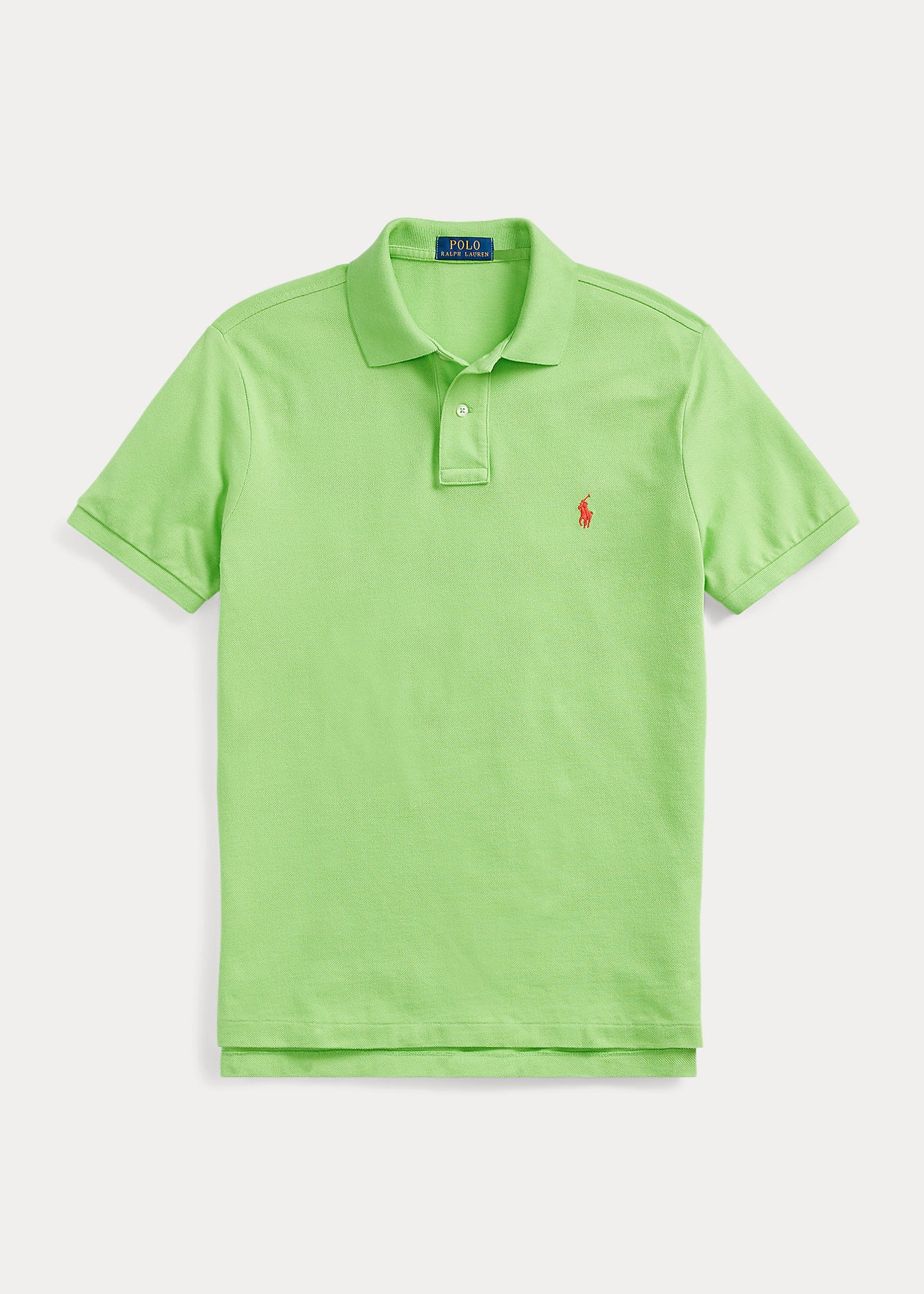 Ralph Lauren Custom Slim Fit Mesh Polo Shirt | Kiwi Lime