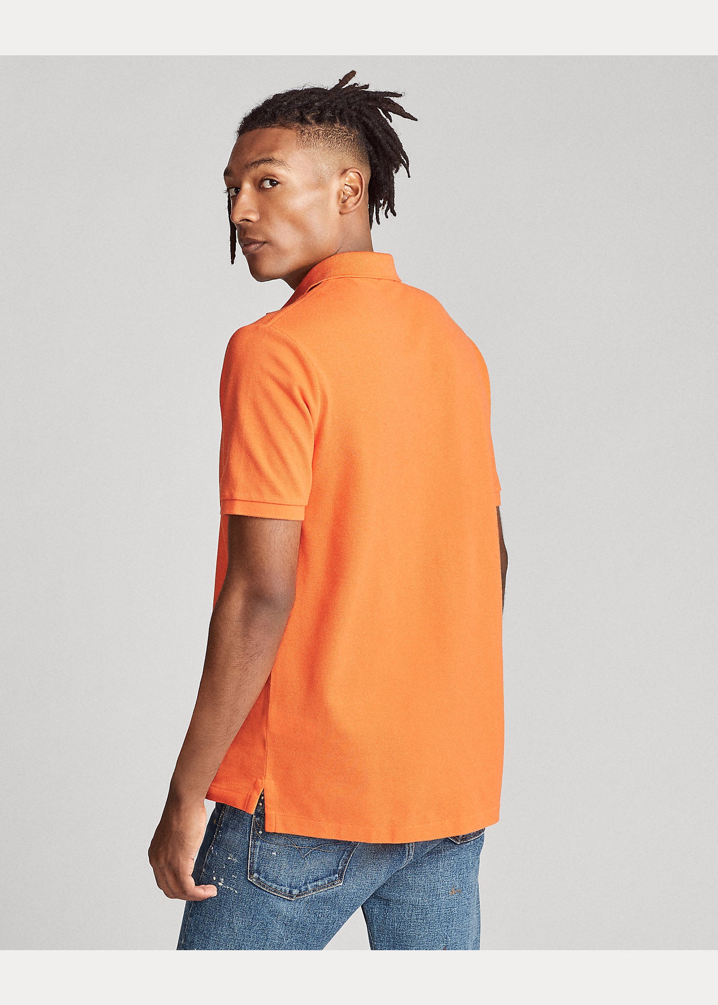 Ralph Lauren Custom Slim Fit Mesh Polo Shirt | Resort Orange
