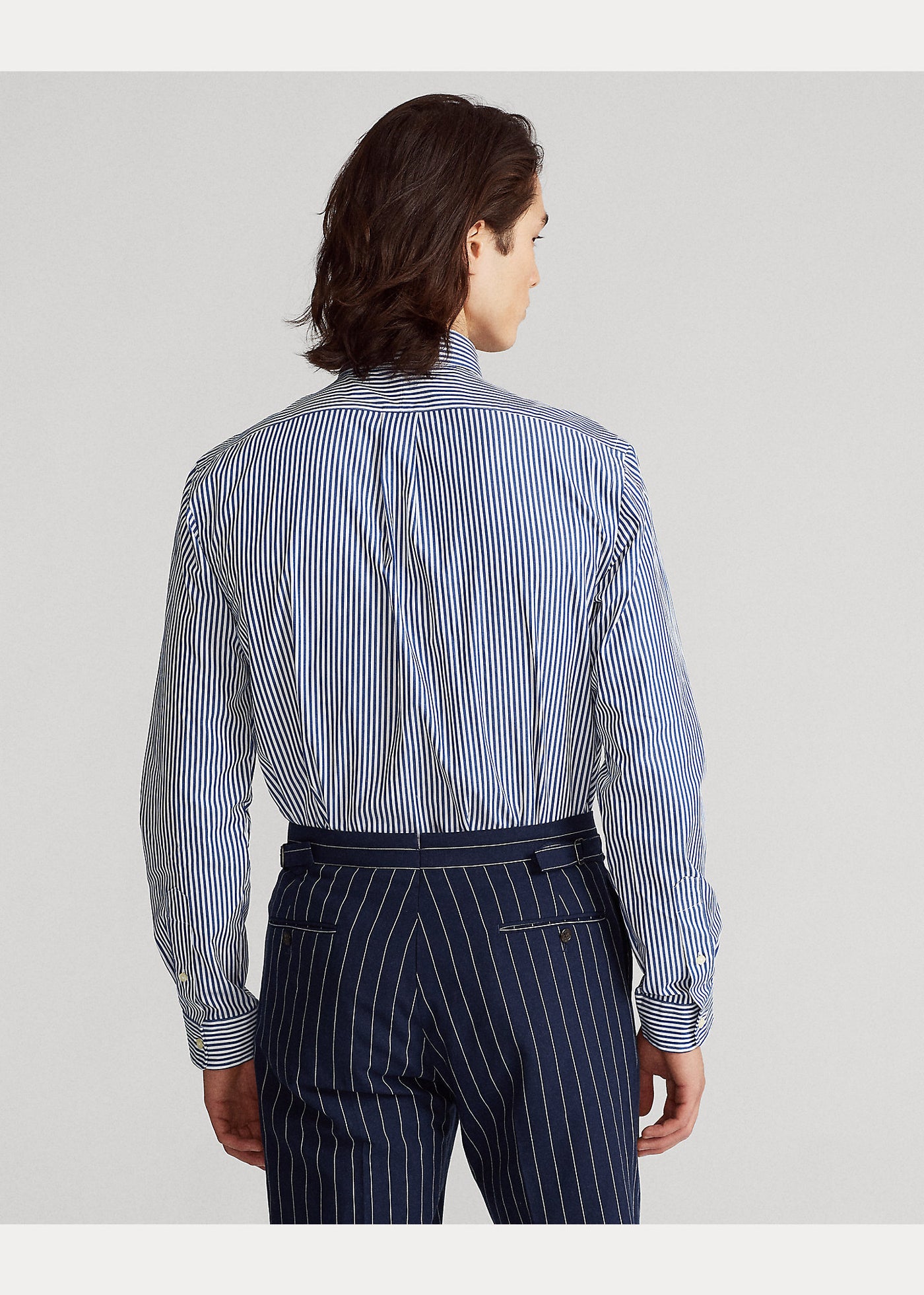 Ralph Lauren Shirt Custom Fit with Large Stripes | Navy / White