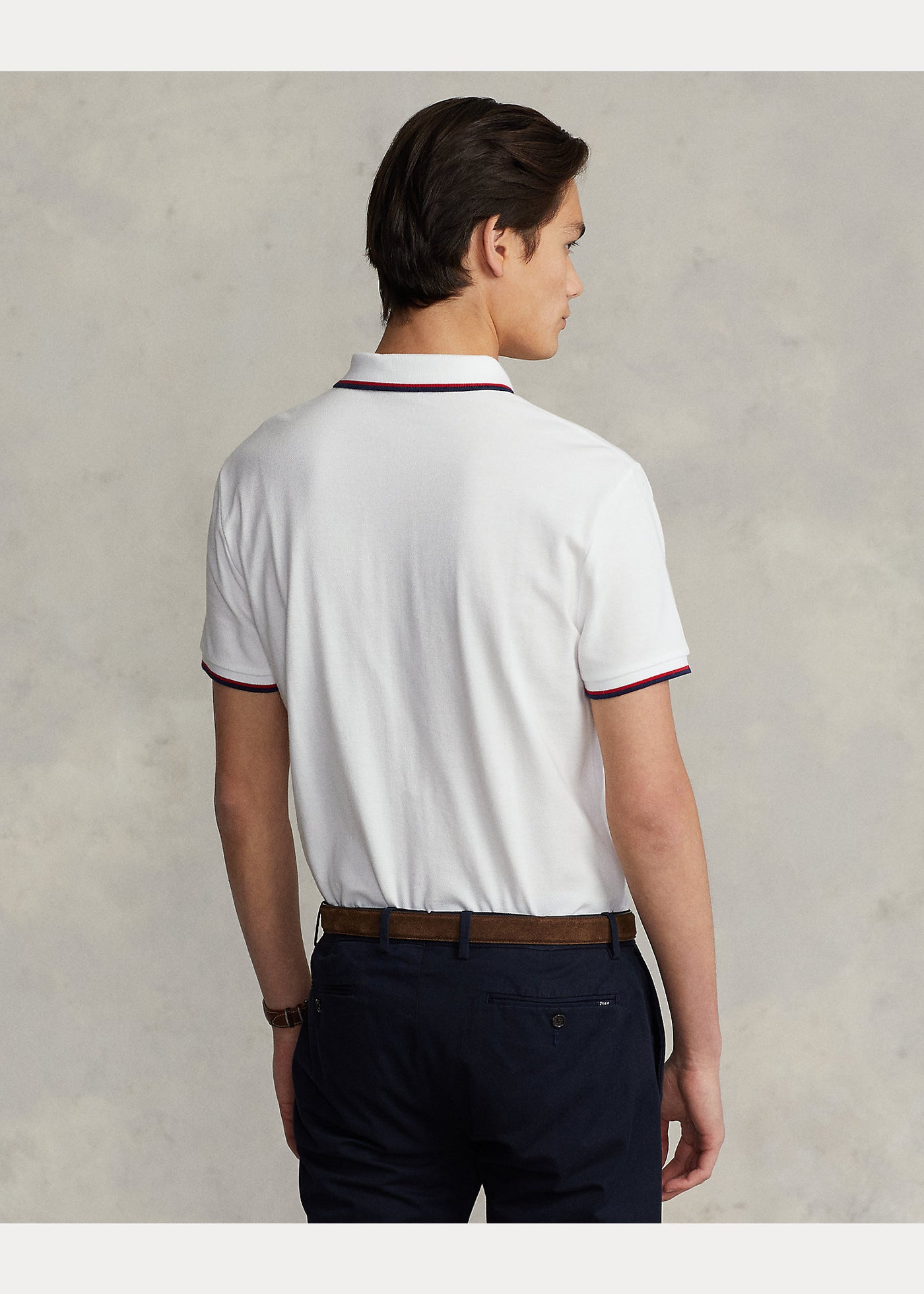 Ralph Lauren Custom Slim Fit Mesh Polo Shirt | White