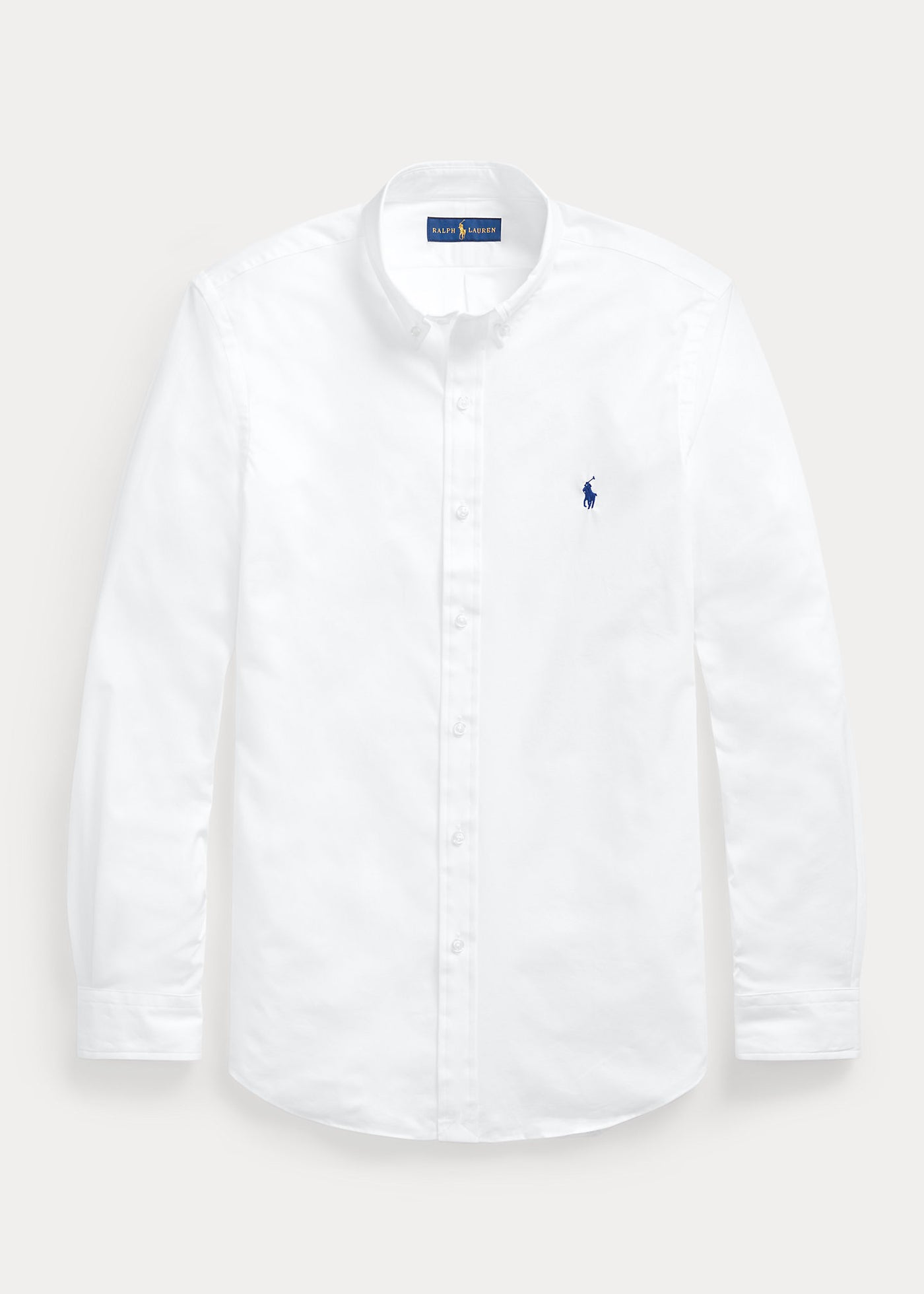 Ralph Lauren Custom Fit Stretch Poplin Shirt | White