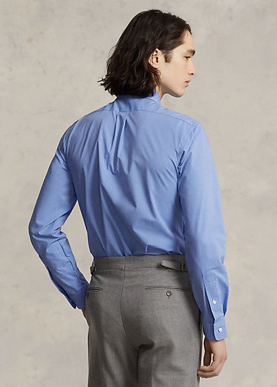 Ralph Lauren Custom Fit Stretch End-on-End Shirt | Blue