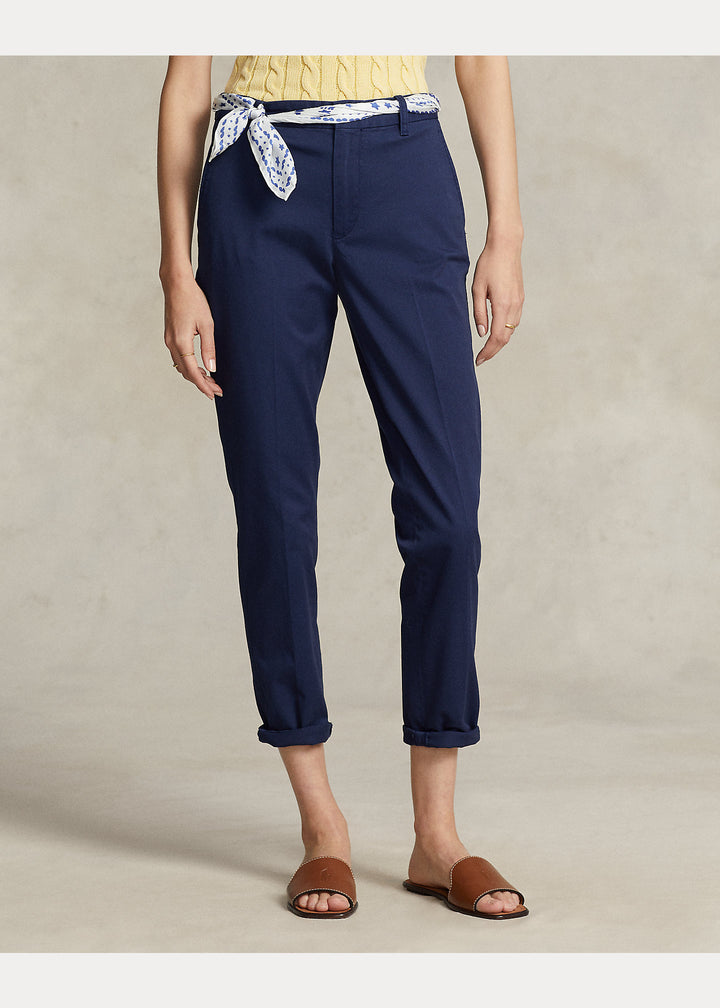 Ralph Lauren Cropped Slim Fit Twill Chino Trouser | Newport Navy