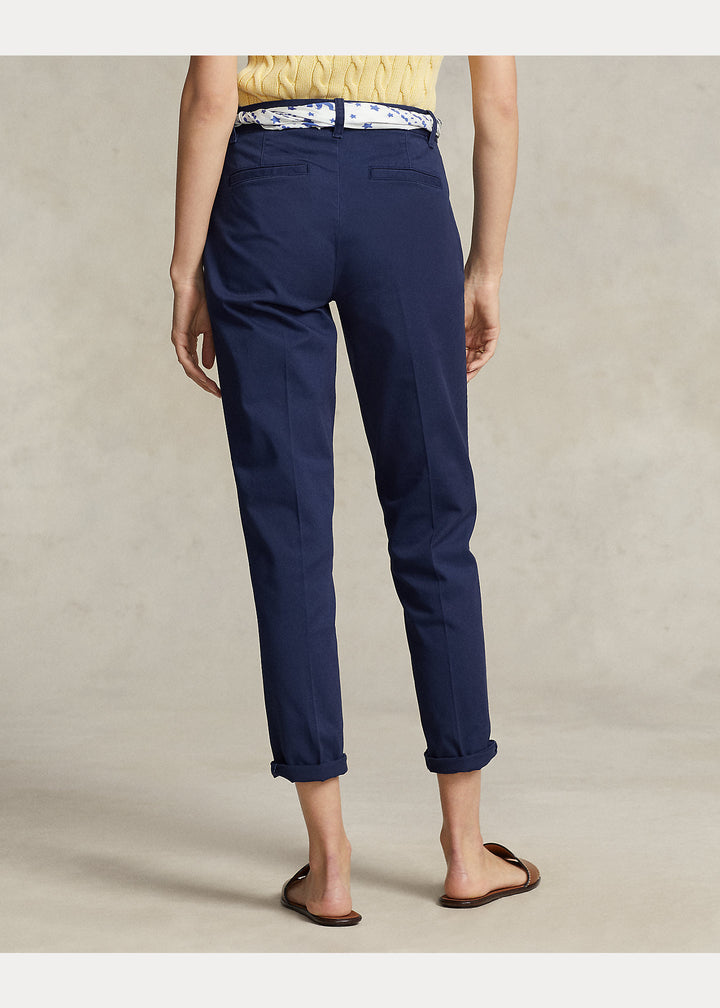 Ralph Lauren Cropped Slim Fit Twill Chino Trouser | Newport Navy