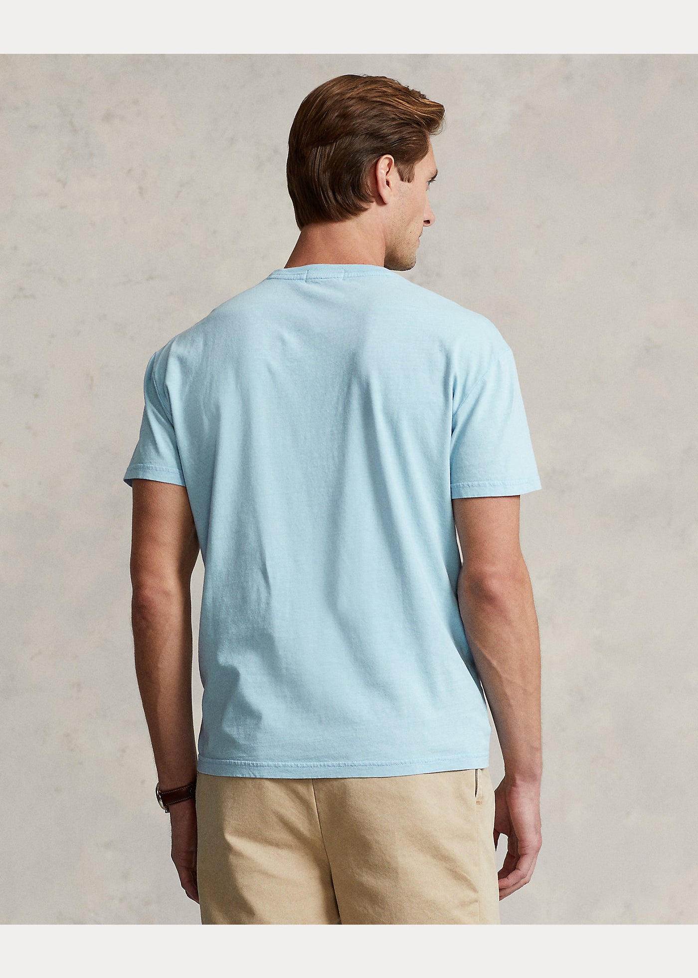 Ralph Lauren Classic Fit Cotton-Linen Pocket T-Shirt | Powder Blue
