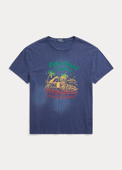 Ralph Lauren Classic Fit Slub Jersey Graphic T-Shirt | Old Royal