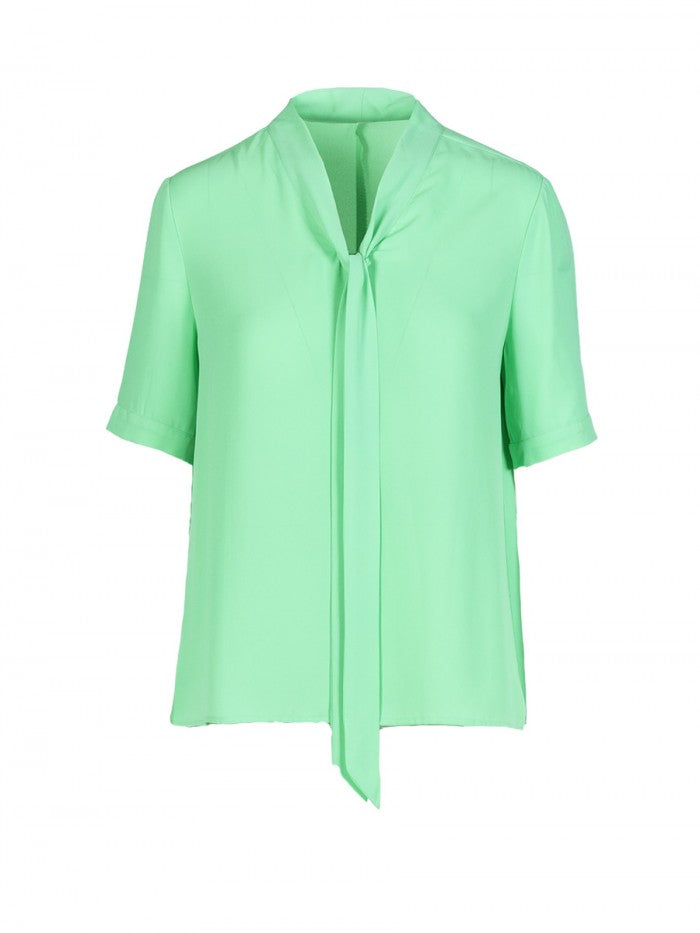 Anonyme Top With Bow Apolline | Mint Green